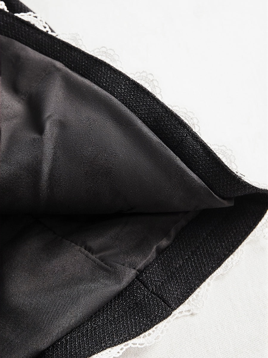 Luna | Pearl Button Blazer Lace Trim - Lumina Vancouver - Lumina Vancouver