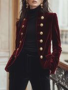 Isabelle | Velvet Jacket Gold Accents - Lumina Vancouver - Lumina Vancouver