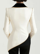 Isabelle | Asymmetrical White Blazer - Lumina Vancouver - Lumina Vancouver