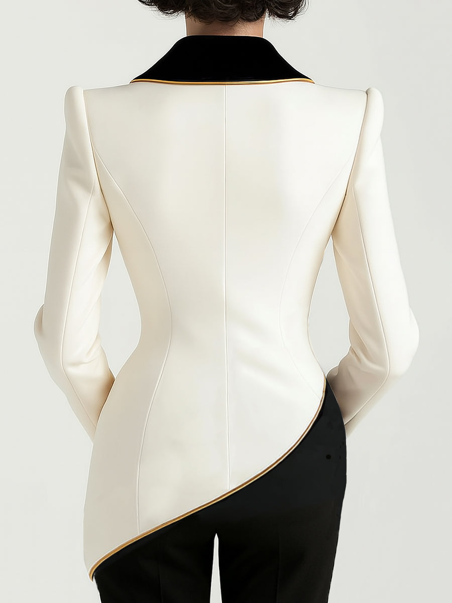 Isabelle | Asymmetrical White Blazer - Lumina Vancouver - Lumina Vancouver