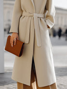 Elena | Wrap Coat with Self-Tie Belt - Lumina Vancouver - Lumina Vancouver