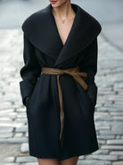Elena | Shawl-Collar Belted Wrap Coat - Lumina Vancouver - Lumina Vancouver