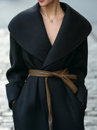 Elena | Shawl-Collar Belted Wrap Coat - Lumina Vancouver - Lumina Vancouver