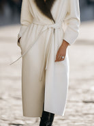 Elena | Wool Coat with Fur Collar and Belt - Lumina Vancouver - Lumina Vancouver