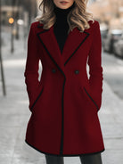 Zara | Double Breasted White Coat Trim - Lumina Vancouver - Lumina Vancouver