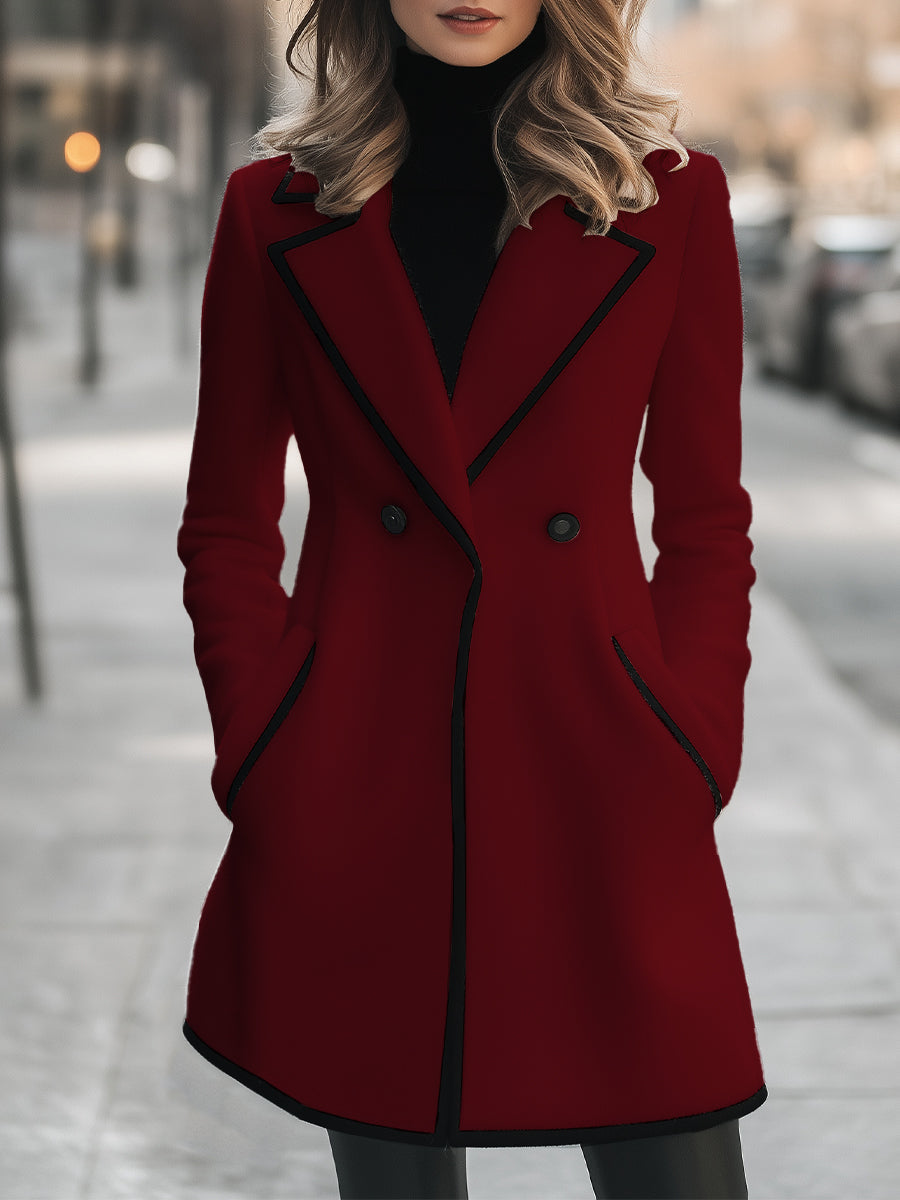 Zara | Double Breasted White Coat Trim - Lumina Vancouver - Lumina Vancouver