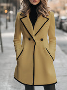 Zara | Double Breasted White Coat Trim - Lumina Vancouver - Lumina Vancouver