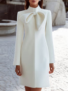 Aurora | Coat Dress with Statement Bow Collar - Lumina Vancouver - Lumina Vancouver