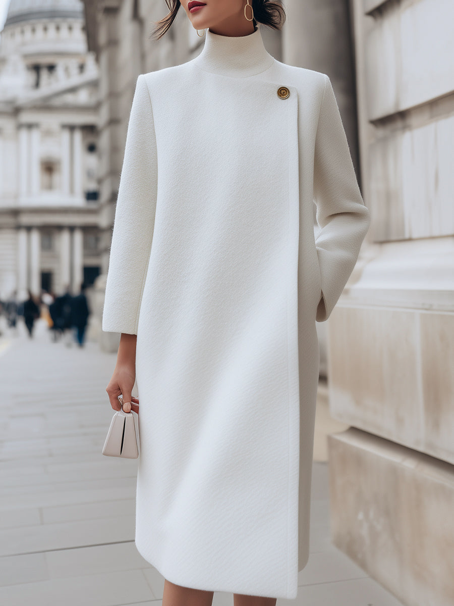 Elena | Wool-Blend Coat with Button Detail - Lumina Vancouver - Lumina Vancouver