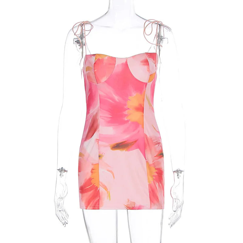 Women’s Mini Dress – Satin Bodycon – Strapless with Abstract Print – Structured Fit by Lumina Vancouver