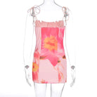 Women’s Mini Dress – Satin Bodycon – Strapless with Abstract Print – Structured Fit by Lumina Vancouver