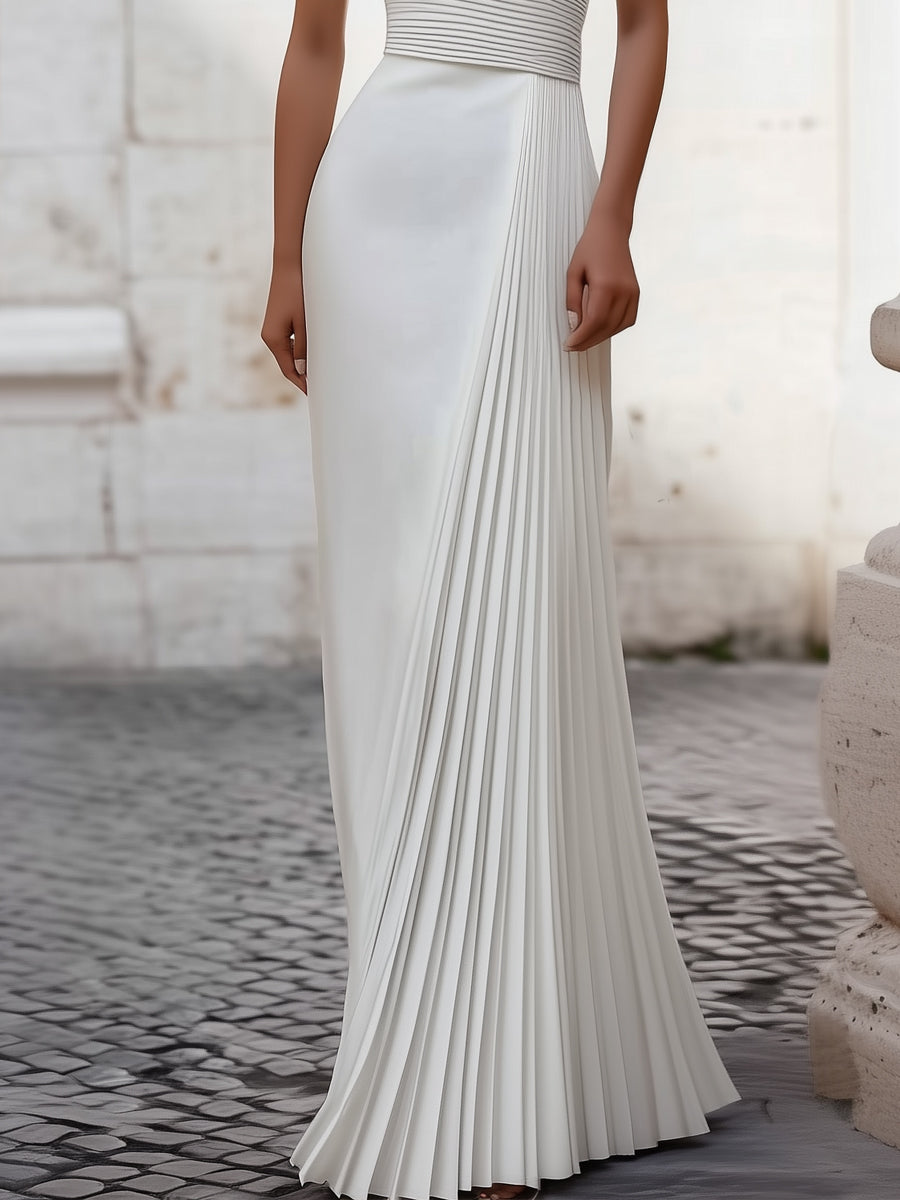 Isabelle | Pleated Halter-Neck Gown - Lumina Vancouver - Lumina Vancouver
