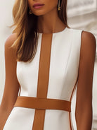 Luna | Sleeveless Faux Leather Mini Dress - Lumina Vancouver - Lumina Vancouver