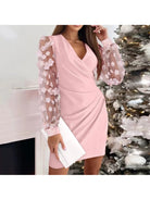Cristina™ - Elegant Sleeve Wrap Dress
