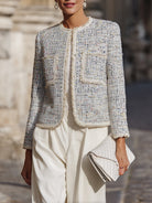 Elena | Tweed Jacket with Contrast Trim - Lumina Vancouver - Lumina Vancouver