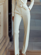 Isabelle | Ivory Belted Jumpsuit - Lumina Vancouver - Lumina Vancouver