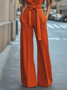 Lucienne | Sleeveless Orange Jumpsuit - Lumina Vancouver - Lumina Vancouver
