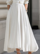 Luna | Belted Shirt Dress Pleated Skirt - Lumina Vancouver - Lumina Vancouver