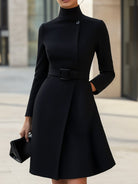 Nina | Asymmetric Belted A-Line Dress - Lumina Vancouver - Lumina Vancouver