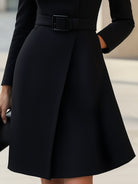 Nina | Asymmetric Belted A-Line Dress - Lumina Vancouver - Lumina Vancouver
