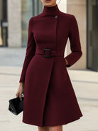 Nina | Asymmetric Belted A-Line Dress - Lumina Vancouver - Lumina Vancouver