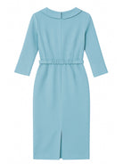 Luna | Draped Collar Pencil Midi Dress - Lumina Vancouver - Lumina Vancouver