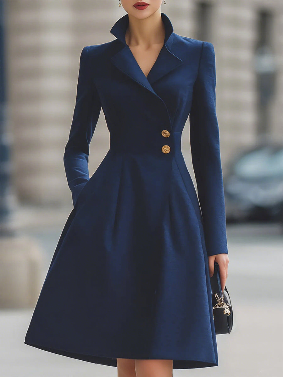 Isabelle |Tailored Fit Flared Coat Dress - Lumina Vancouver - Lumina Vancouver