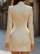 Isabelle | Sculpted Woven Mini Dress - Lumina Vancouver - Lumina Vancouver