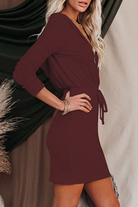 Women's Hoodie Dress - Zip Up - Long Sleeve - Adjustable Waist - Casual Stylish by Lumina Vancouver