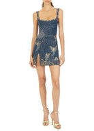 Women's Mini Dress – Fitted Silhouette – Square Neckline – Embellished Evening Wear by Lumina Vancouver