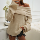 Women’s Mini Dress – Ribbed Knit – Off-Shoulder – Bell Sleeves – Distressed Hem by Lumina Vancouver