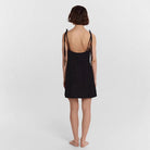 Women’s Slip Dress – Satin Fabric – Slim Fit – Mini Length – V-Neck Spaghetti Straps by Lumina Vancouver