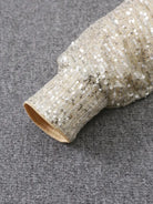 Women's Sequin Dress - Knee-Length - Long Sleeve - Round Neck - Elegant Party Wear by Lumina Vancouver