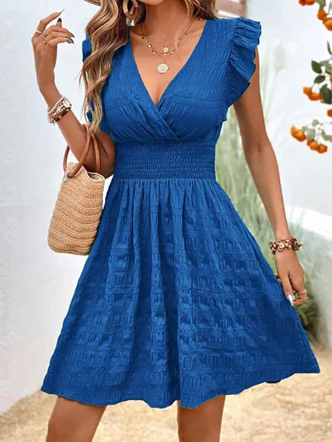 Women's Mini Dress - Sleeveless V-Neck - Flowy Lightweight Casual Wear by Lumina Vancouver