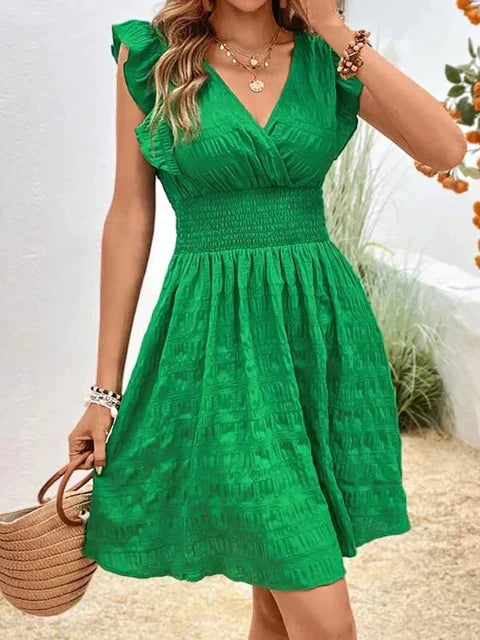 Women's Mini Dress - Sleeveless V-Neck - Flowy Lightweight Casual Wear by Lumina Vancouver