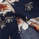 Women's Floral Dress - High Neck - Long Puff Sleeves - Cinched Waist - Flowy A-Line by Lumina Vancouver