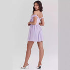 Women’s Mini Dress – Off Shoulder Fit and Flare – Bow Front – Lightweight Elegant Style by Lumina Vancouver