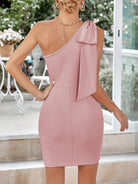 Women's One-Shoulder Bodycon Dress – Fitted Silhouette – Elegant Asymmetric Design by Lumina Vancouver
