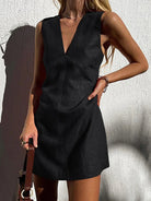 Women's Mini Dress - Sleeveless V-Neck - Lightweight Breathable Fabric - A-Line Fit by Lumina Vancouver