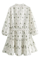 Women's Wrap Dress - V-Neck Tie Waist - A-Line Tiered Skirt - 3/4 Sleeve Elegant Fit by Lumina Vancouver