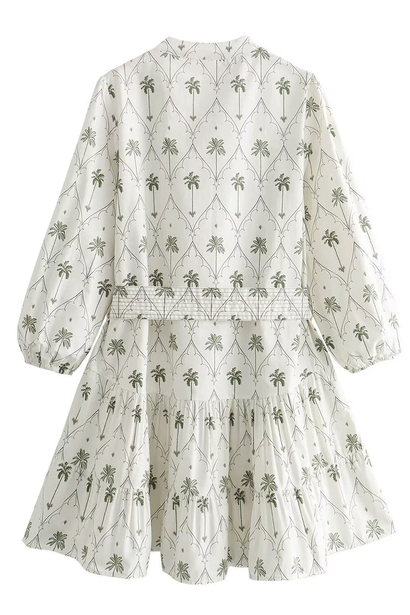 Women's Wrap Dress - V-Neck Tie Waist - A-Line Tiered Skirt - 3/4 Sleeve Elegant Fit by Lumina Vancouver