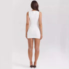 Women’s Mini Dress – Slim Fit – Soft Stretch Fabric – High Neck – Minimalist Style by Lumina Vancouver