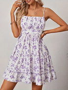Women's Sleeveless Sundress - Floral Print - Square Neck - Lightweight Flowy Fit by Lumina Vancouver