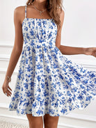 Women's Sleeveless Sundress - Floral Print - Square Neck - Lightweight Flowy Fit by Lumina Vancouver