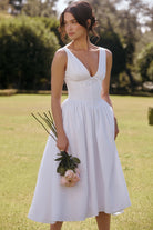 Women's Evening Dress - Sleeveless V-Neck - Fitted Bodice - Flowing Elegant Silhouette by Lumina Vancouver
