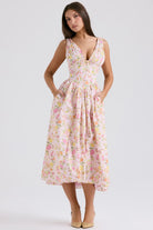 Women's Evening Dress - Sleeveless V-Neck - Fitted Bodice - Flowing Elegant Silhouette by Lumina Vancouver