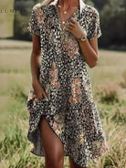 Isabella - Boho Vintage V-Neck Dress