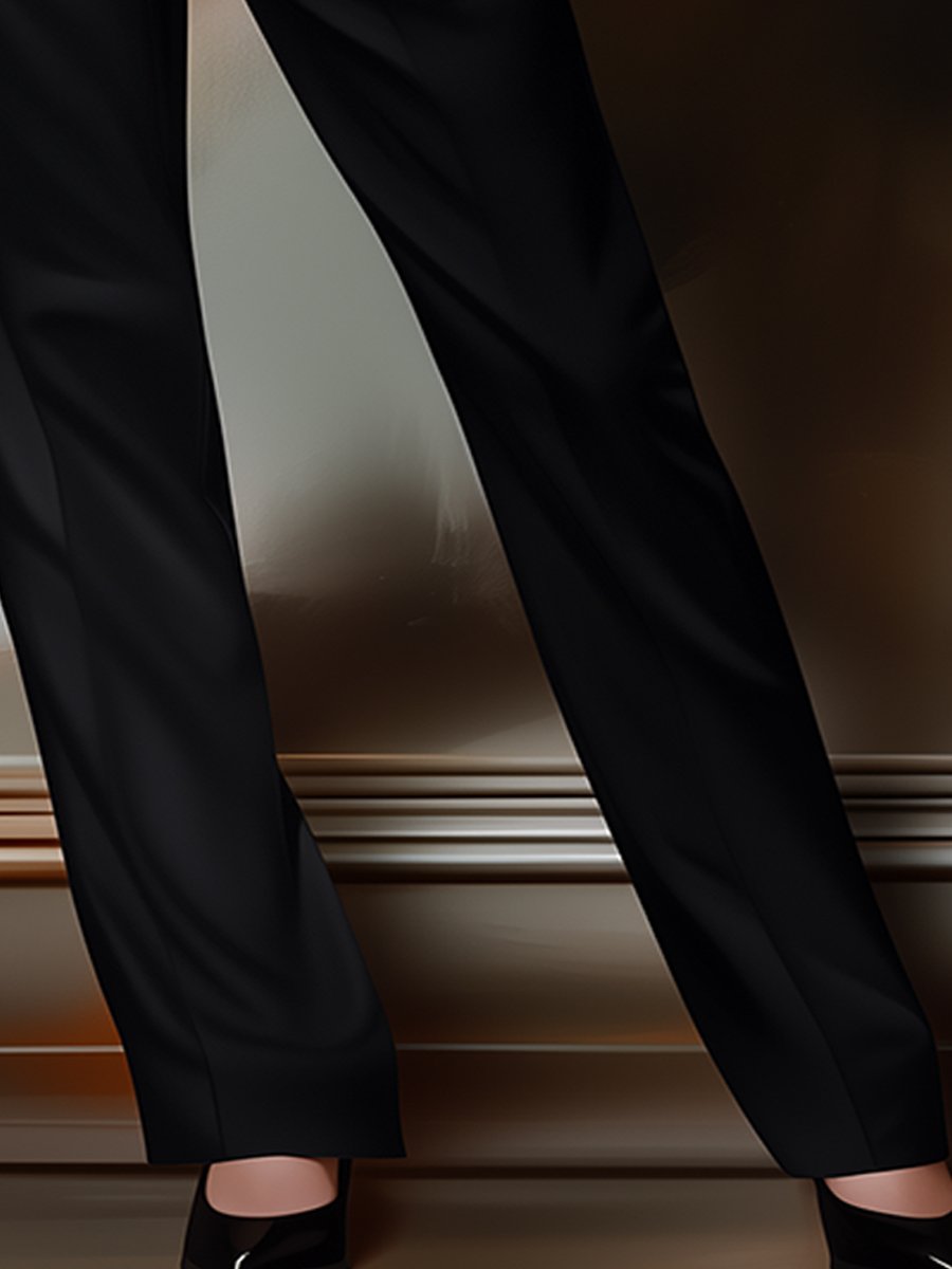 Isabelle | Classic Black Twill Pants - Lumina Vancouver - Lumina Vancouver