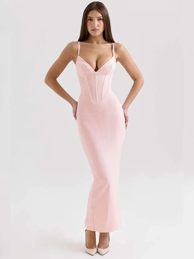 Women’s Bodycon Dress – Corset Bodice – Sweetheart Neckline – Full Length – Stretch Fit by Lumina Vancouver