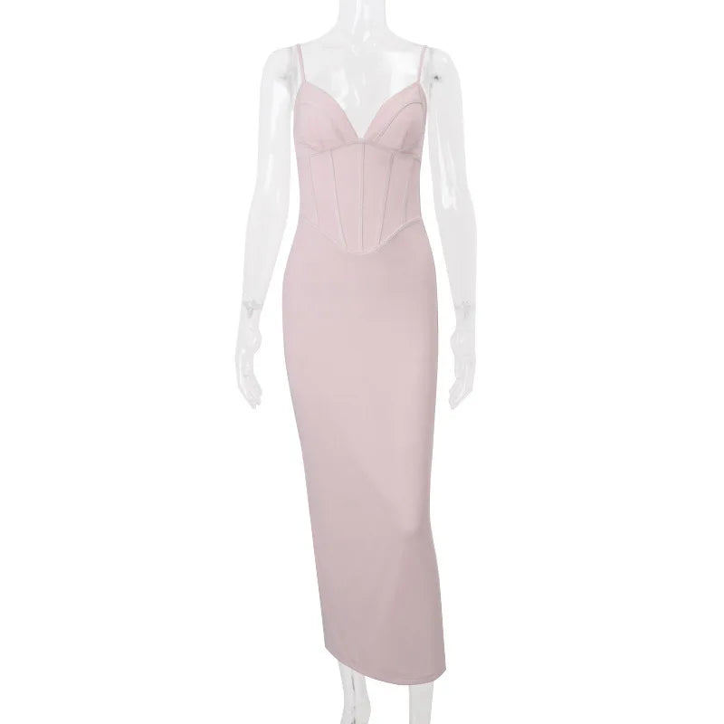 Women’s Bodycon Dress – Corset Bodice – Sweetheart Neckline – Full Length – Stretch Fit by Lumina Vancouver